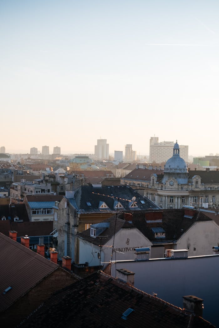 Aerial View Of City Buildings
